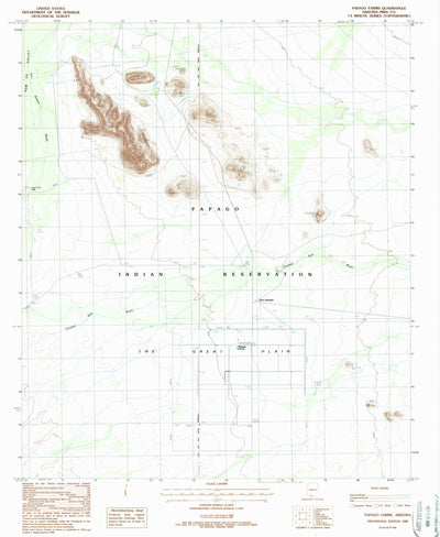 United States Geological Survey Papago Farms, AZ (1988, 24000-Scale) digital map