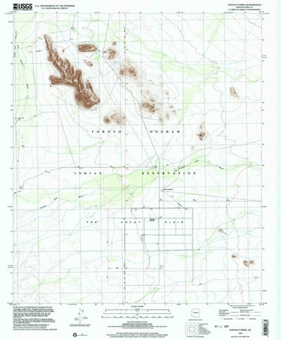 United States Geological Survey Papago Farms, AZ (1996, 24000-Scale) digital map