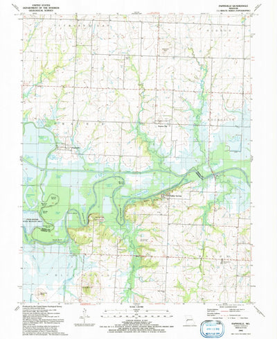 United States Geological Survey Papinville, MO (1991, 24000-Scale) digital map