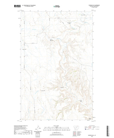United States Geological Survey Papoose Hills, MT (2020, 24000-Scale) digital map