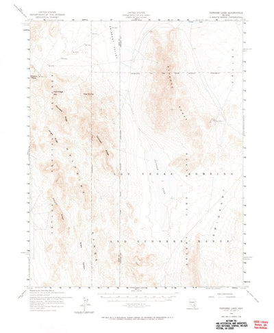 United States Geological Survey Papoose Lake, NV (1952, 62500-Scale) digital map