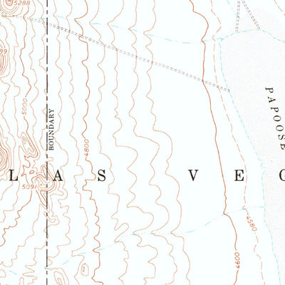 United States Geological Survey Papoose Lake, NV (1952, 62500-Scale) digital map