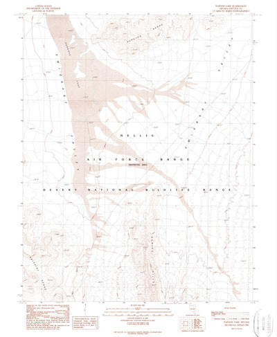 United States Geological Survey Papoose Lake, NV (1989, 24000-Scale) digital map