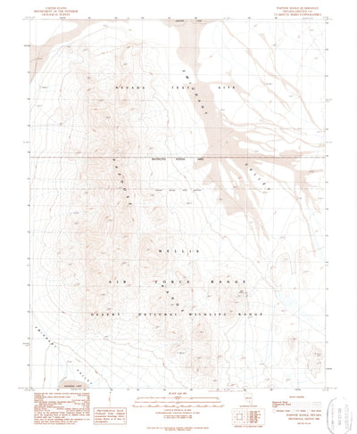 United States Geological Survey Papoose Range, NV (1989, 24000-Scale) digital map