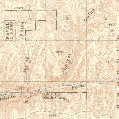 United States Geological Survey Parachute Creek, CO (1927, 62500-Scale) digital map