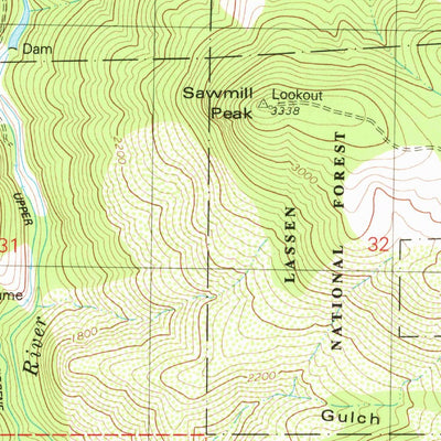 United States Geological Survey Paradise East, CA (1980, 24000-Scale) digital map