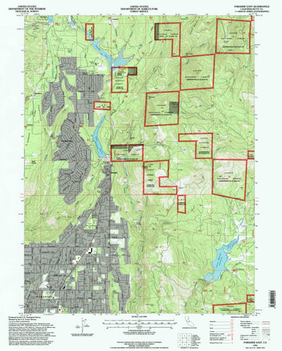 United States Geological Survey Paradise East, CA (1994, 24000-Scale) digital map