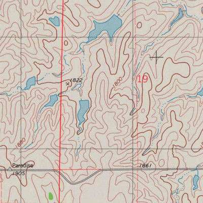 United States Geological Survey Paradise, KS (1978, 24000-Scale) digital map