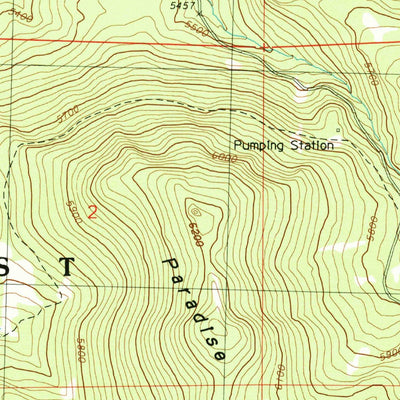 United States Geological Survey Paradise Mountain, OR (1988, 24000-Scale) digital map