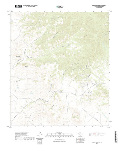 United States Geological Survey Paradise Mountain, TX (2022, 24000-Scale) digital map