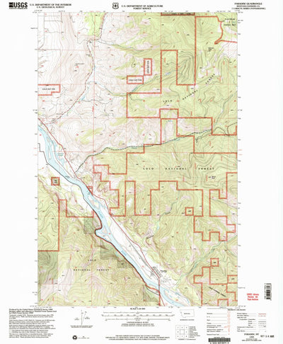 United States Geological Survey Paradise, MT (1999, 24000-Scale) digital map