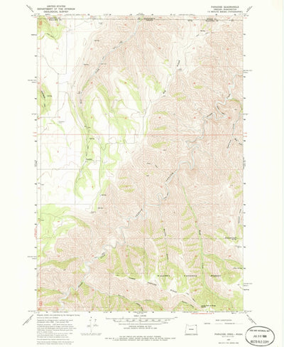 United States Geological Survey Paradise, OR-WA (1967, 24000-Scale) digital map