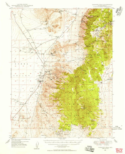United States Geological Survey Paradise Peak, NV (1948, 62500-Scale) digital map