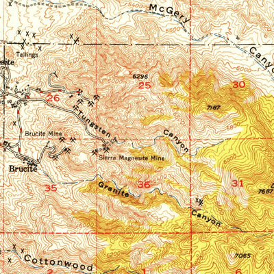 United States Geological Survey Paradise Peak, NV (1950, 62500-Scale) digital map