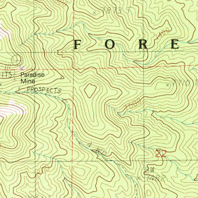 United States Geological Survey Paradise Peak, NV (1988, 24000-Scale) digital map