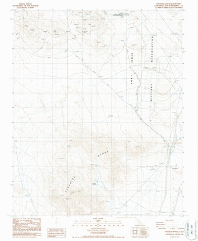 United States Geological Survey Paradise Range, CA (1986, 24000-Scale) digital map
