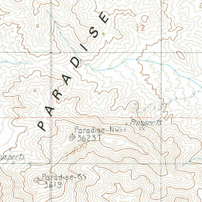 United States Geological Survey Paradise Range, CA (1986, 24000-Scale) digital map