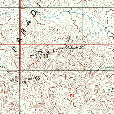 United States Geological Survey Paradise Range, CA (1996, 24000-Scale) digital map