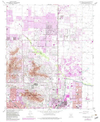United States Geological Survey Paradise Valley, AZ (1965, 24000-Scale) digital map