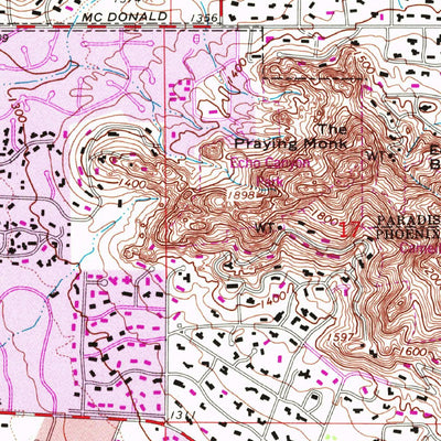 United States Geological Survey Paradise Valley, AZ (1965, 24000-Scale) digital map