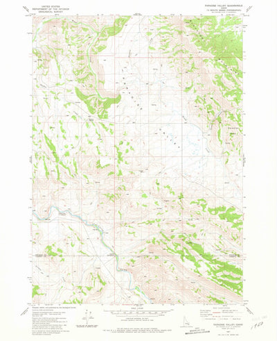 United States Geological Survey Paradise Valley, ID (1981, 24000-Scale) digital map