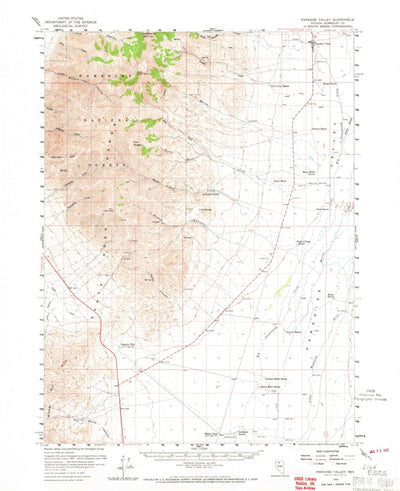 United States Geological Survey Paradise Valley, NV (1958, 62500-Scale) digital map