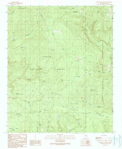 United States Geological Survey Parallel Canyon, AZ (1990, 24000-Scale) digital map
