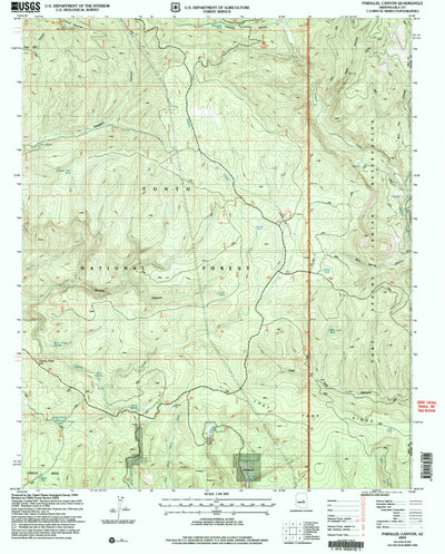 United States Geological Survey Parallel Canyon, AZ (2004, 24000-Scale) digital map