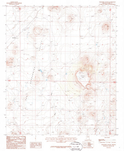 United States Geological Survey Paramore Crater, AZ (1987, 24000-Scale) digital map