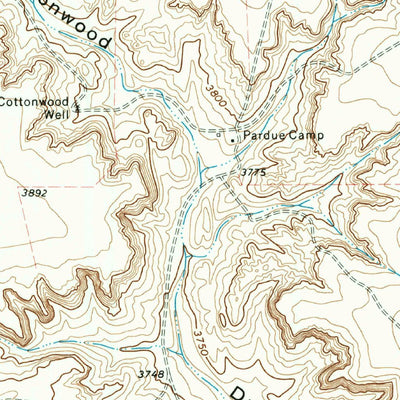 United States Geological Survey Pardue Camp, TX (1973, 24000-Scale) digital map