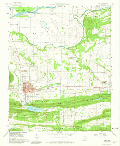 United States Geological Survey Paris, AR (1961, 24000-Scale) digital map