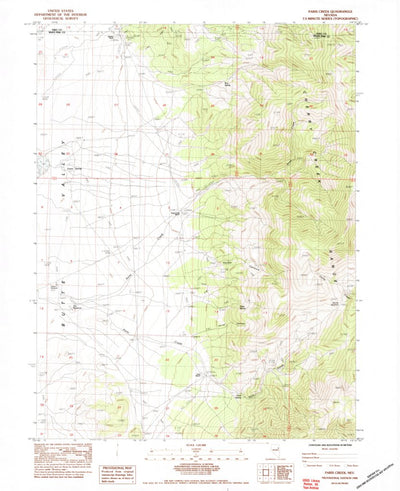 United States Geological Survey Paris Creek, NV (1984, 24000-Scale) digital map
