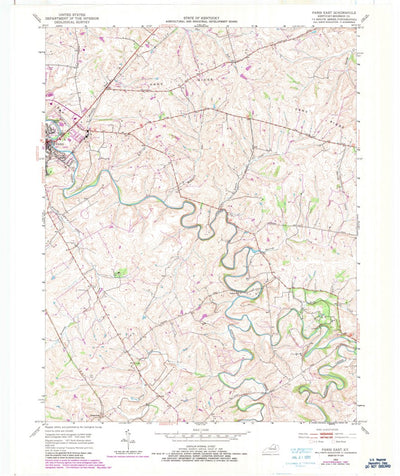 United States Geological Survey Paris East, KY (1952, 24000-Scale) digital map