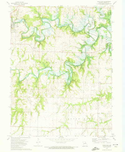 United States Geological Survey Paris East, MO (1972, 24000-Scale) digital map