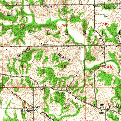 United States Geological Survey Paris, IL-IN (1947, 62500-Scale) digital map