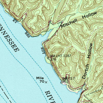 United States Geological Survey Paris Landing, TN-KY (1950, 24000-Scale) digital map