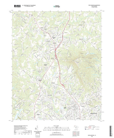 United States Geological Survey Paris Mountain, SC (2020, 24000-Scale) digital map