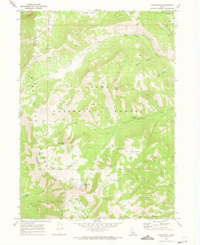 United States Geological Survey Paris Peak, ID (1969, 24000-Scale) digital map