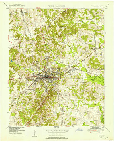 United States Geological Survey Paris, TN (1950, 24000-Scale) digital map