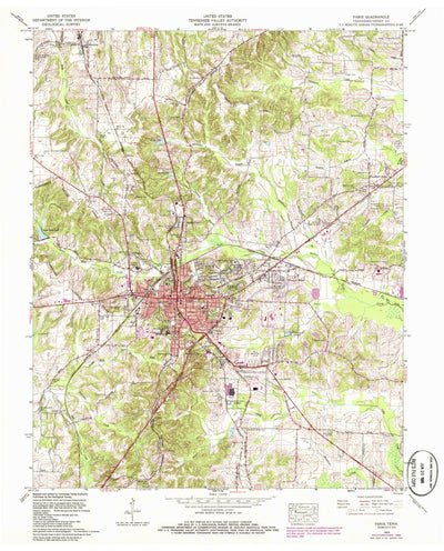 United States Geological Survey Paris, TN (1965, 24000-Scale) digital map