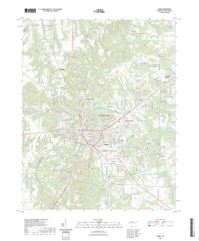 United States Geological Survey Paris, TN (2022, 24000-Scale) digital map