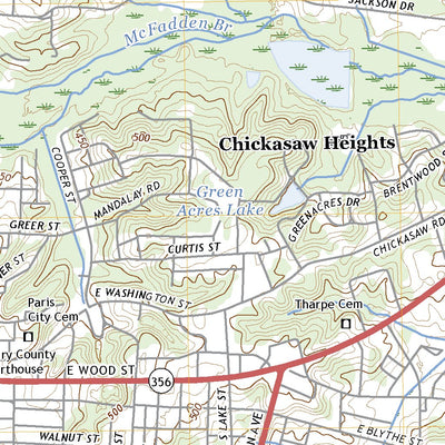 United States Geological Survey Paris, TN (2022, 24000-Scale) digital map
