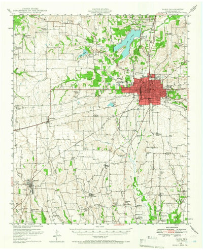 United States Geological Survey Paris, TX (1948, 62500-Scale) digital map