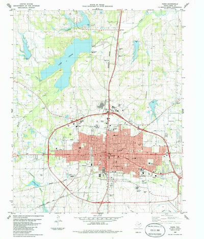 United States Geological Survey Paris, TX (1984, 24000-Scale) digital map