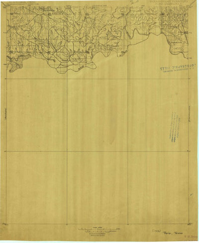 United States Geological Survey Paris, TX-OK (1903, 125000-Scale) digital map