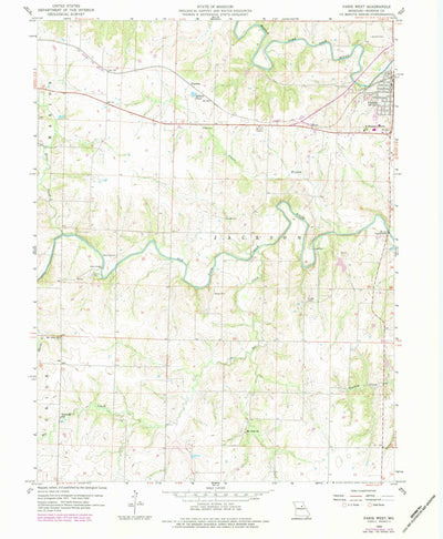 United States Geological Survey Paris West, MO (1960, 24000-Scale) digital map