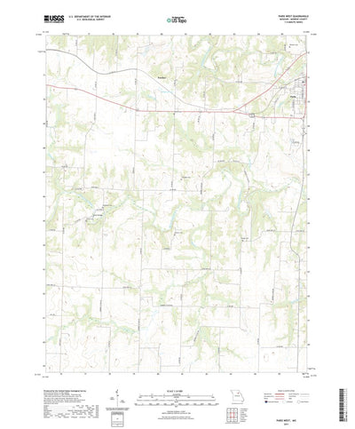 United States Geological Survey Paris West, MO (2021, 24000-Scale) digital map
