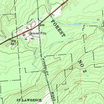 United States Geological Survey Parishville, NY (1964, 24000-Scale) digital map