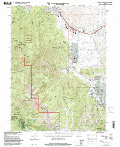 United States Geological Survey Park City West, UT (1998, 24000-Scale) digital map