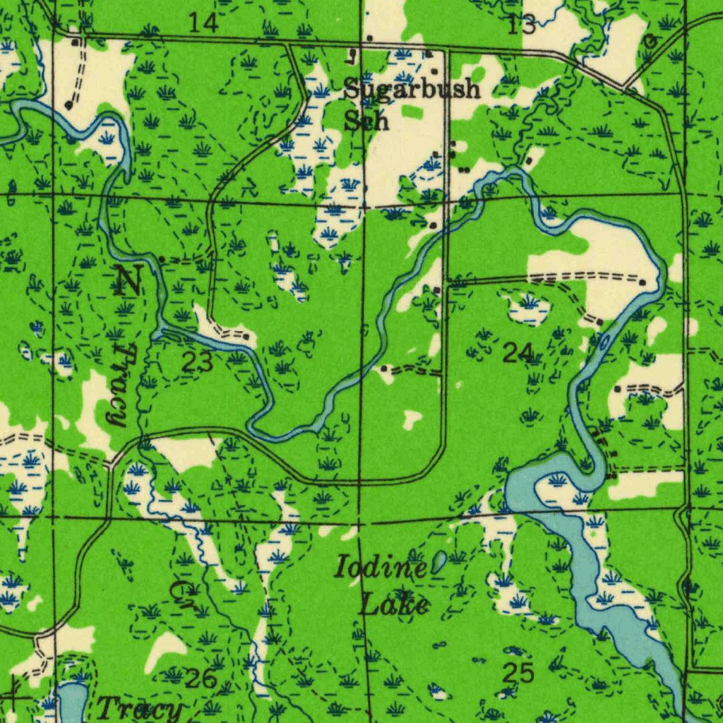 Park Falls, WI (1941, 48000Scale) Map by United States Geological